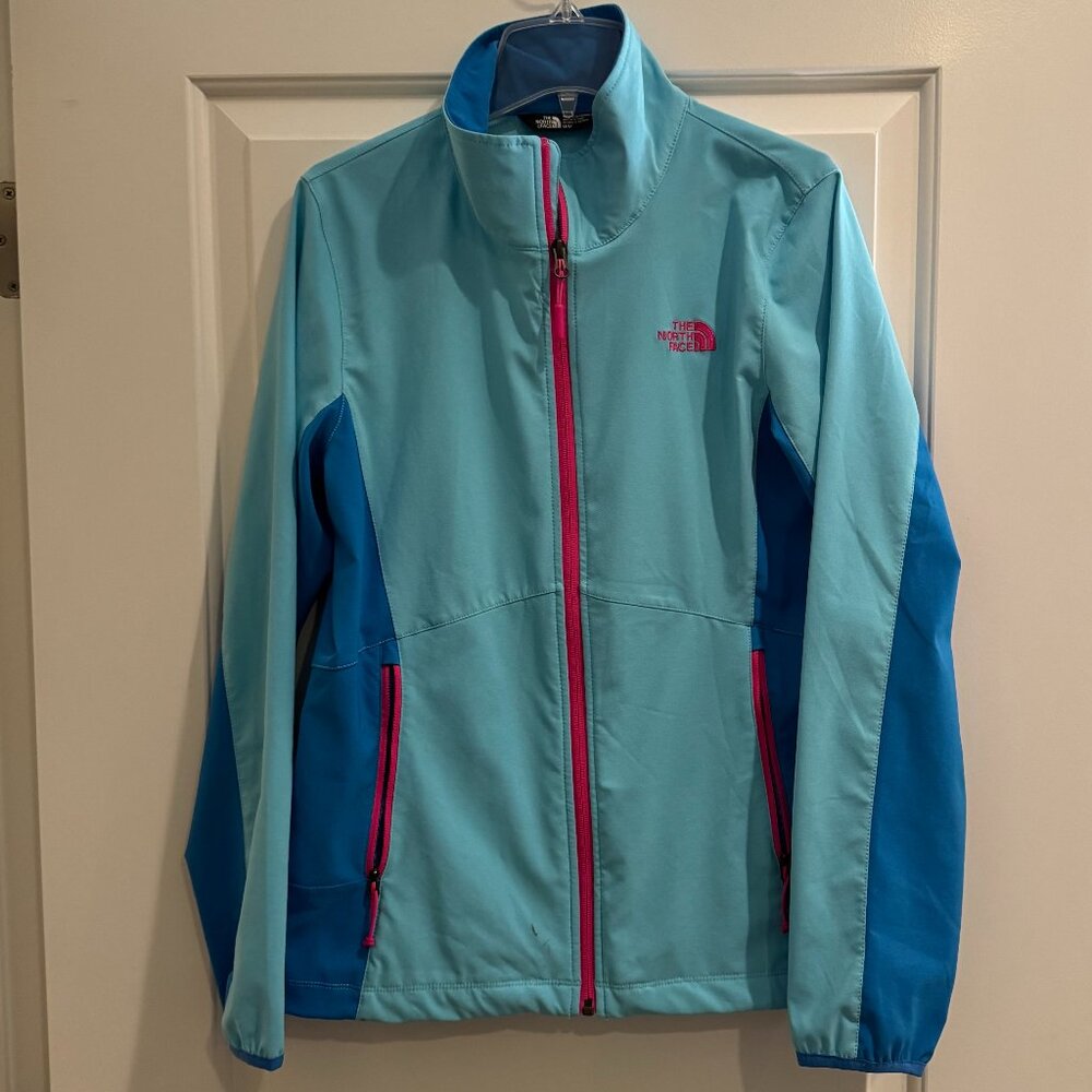 Women's Light Blue North Face Windbreaker